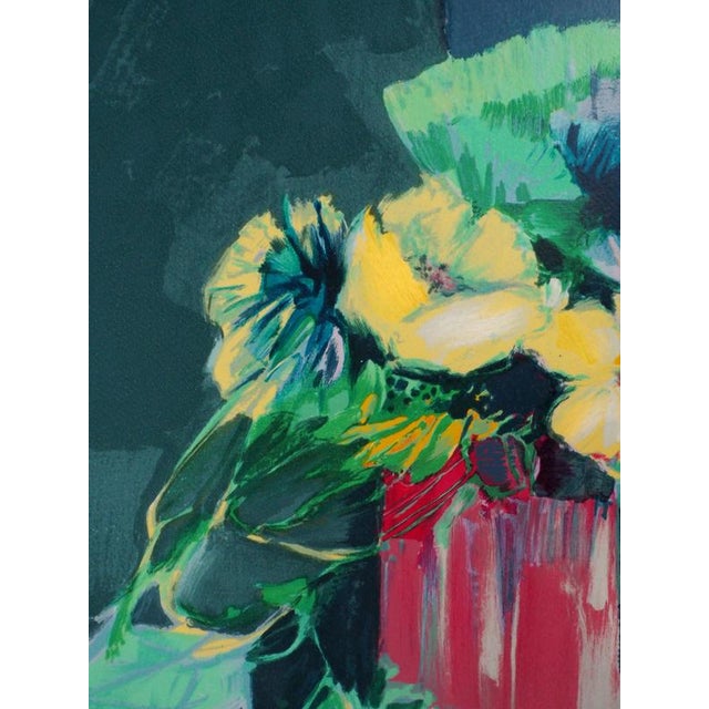 Claude Hemeret, Yellow Bouquet, Lithograph For Sale - Image 5 of 7