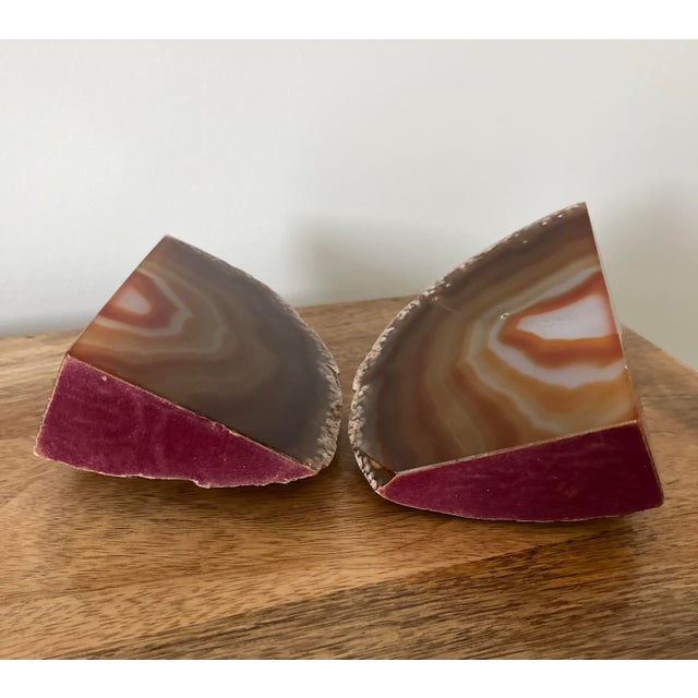 1980s Polished Agate Bookends-a Pair For Sale In Houston - Image 6 of 6