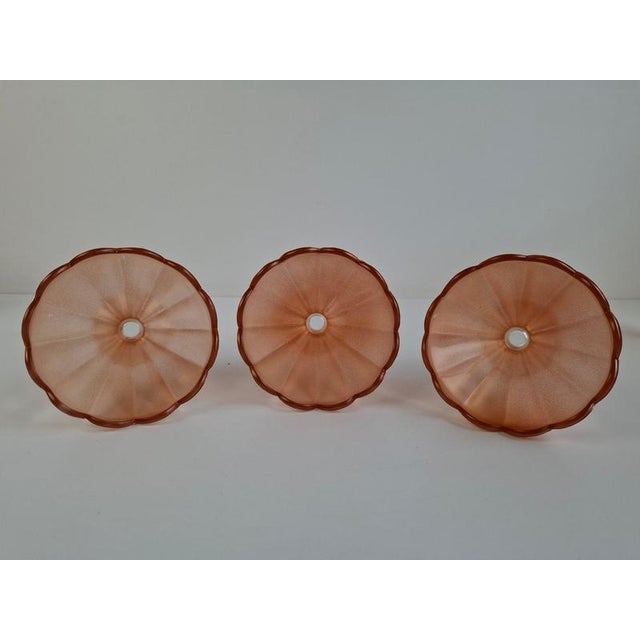 rt Deco Pink Rosaline Glass Dessert Bowls, Former Czechoslovakia, 1930s, Set of 6 For Sale - Image 11 of 18