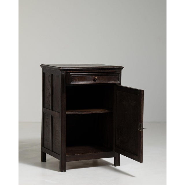French Mid 20th Century France Louis XIII Black Wood Storage Cabinets & Cupboards For Sale - Image 3 of 11