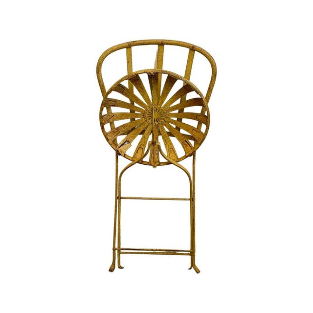 French Art Deco Sunburst Garden Chair by Francois Carre for Le Corbusier For Sale - Image 5 of 9