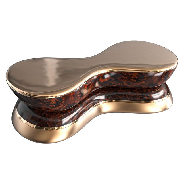 Not Yet Made - Made To Order "L'uovo" Coffee Table With Bronze, Handmade For Sale - Image 5 of 6