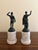Early 20th Century Grand Tour Classical Figures in Brass on Marble Bases, Neoclassical Sculptures, Pair For Sale - Image 5 of 8