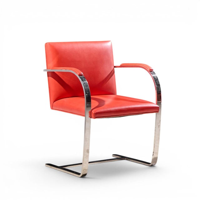 Knoll Knoll Brno Flat Bar Mid Century Chrome Dining Chairs - Set of 6 For Sale - Image 4 of 11