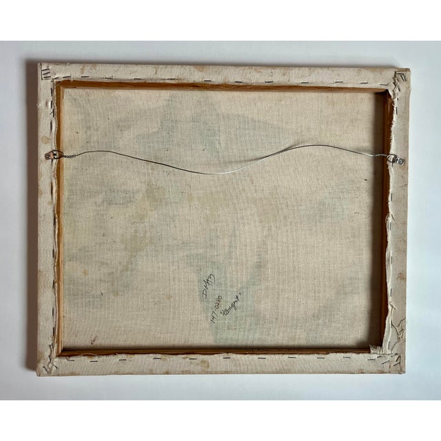 1980s 1980 Original Oil on Canvas Painting Mountain Lion by American Wildlife Artist Della Mazy For Sale - Image 5 of 8