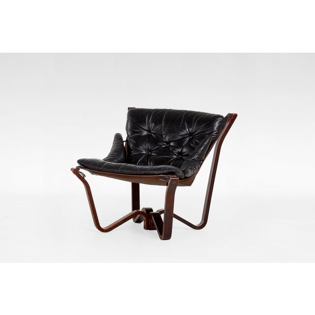 Black Vintage Viking Chair by Jim Myrstad for Brunstad Møbelfabrik, Norway 1970s, Set of 2 For Sale - Image 8 of 8