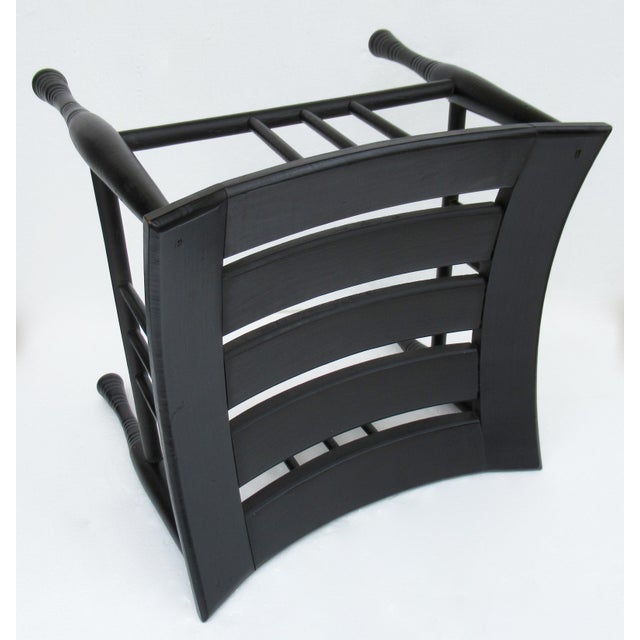 Early C.1920's Liberty & Co. Attr. Anglo-English Egyptian-Revival Thebes Stool Original Ebony Finish For Sale - Image 14 of 18