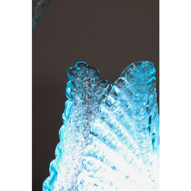 Blue 1950s Light Blu Murano Glass Chandelier by Barovier E Toso For Sale - Image 8 of 17