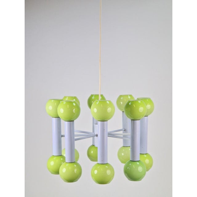 Vintage Scolari hanging lamp eclectic Tubelight ’70 Italy very nice hanging lamp with 8 arms Lamp: standard E14 fitting...