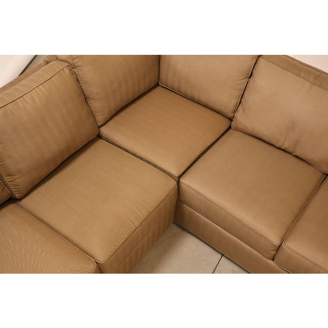 Ethan Allen Upholstered Custom Sectional Sofa With Chaise For Sale - Image 12 of 18