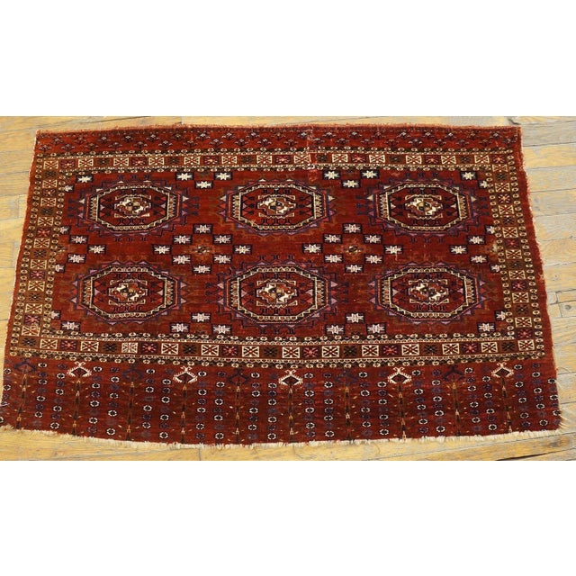 Mid 19th Century Tekke Turkmen Chuval with Silk & Cotton Highlights ( 2'4" x 3'8'' - 72 x 112 )