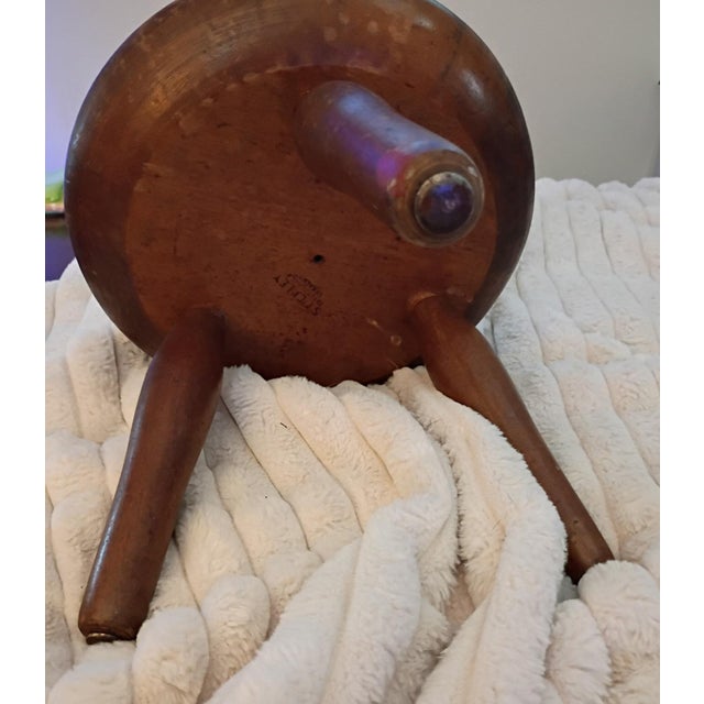 L. & J.G. Stickley, Inc. Antique Stickley 3 Leg Milking Stool For Sale - Image 4 of 8
