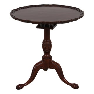 Henkel Harris Mahogany Tilt Top Pie Crust Table For Sale