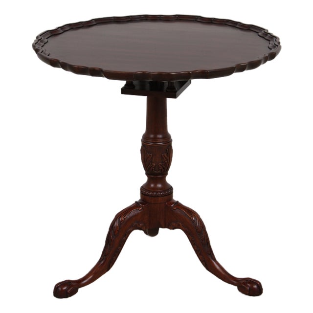 Henkel Harris Mahogany Tilt Top Pie Crust Table For Sale