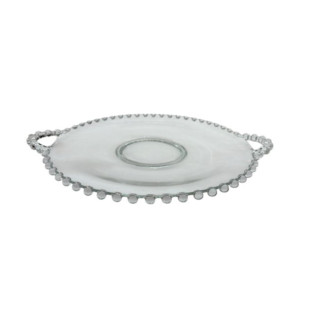 Mid 20th Century Imperial Glass Candlewick Handled Plate For Sale In Indianapolis - Image 6 of 7