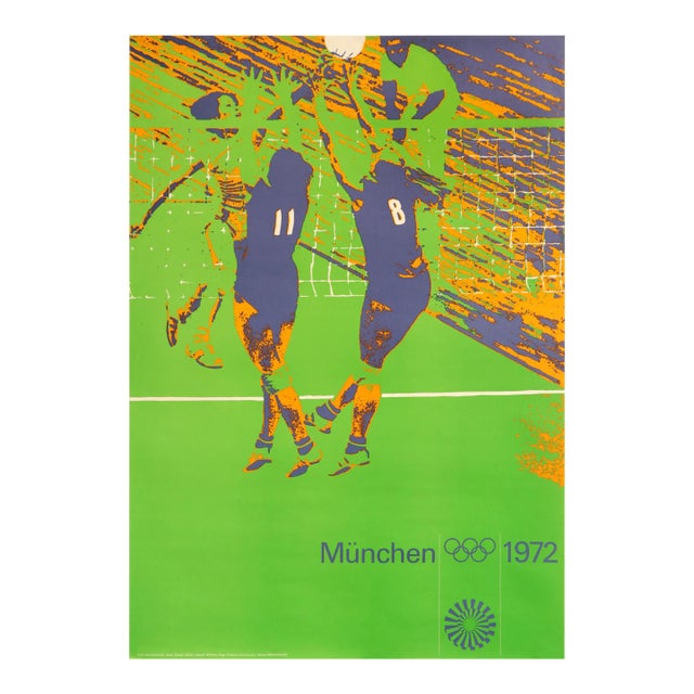 1972 Munich Olympics Poster - Volleyball For Sale