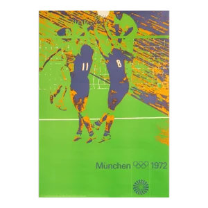 1972 Munich Olympics Poster - Volleyball
