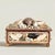 Enchanting 19th century British jewelry box ambitiously encrusted with exotic seashells with exposed areas covered in...