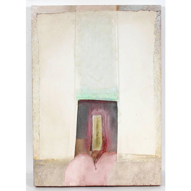 Hugh Wiley Hugh Wiley Mixed Media Abstract Painting on Wood, 1984 1984 For Sale - Image 4 of 4
