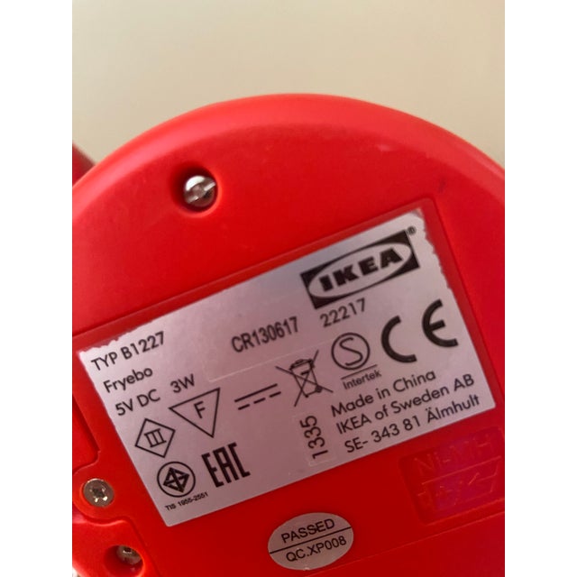 Ruby Red 1990s Ikea Postmodern Fryebo Red Flexible Led Table Lamp For Sale - Image 8 of 8