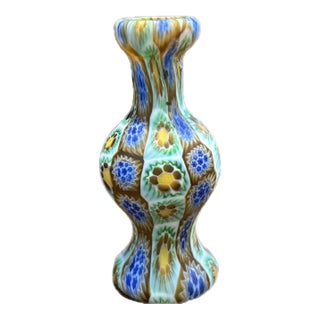 Early 20th Century Italian Murrine Mosaic Glass Cabinet Vase by Fratelli Toso For Sale