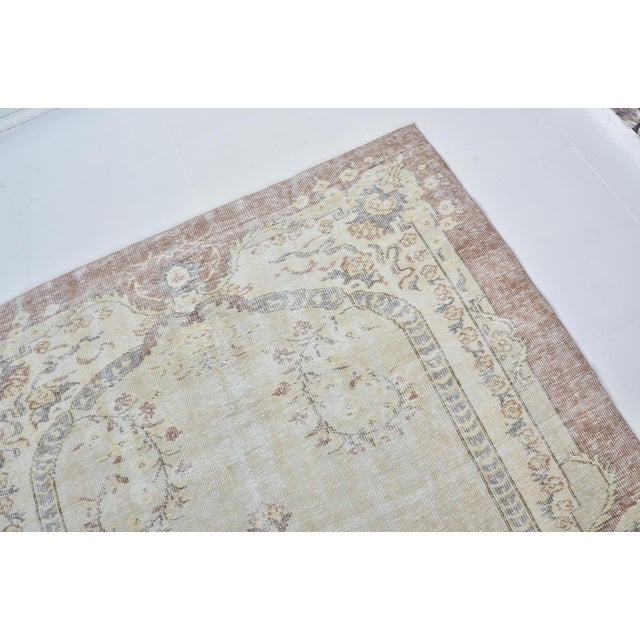 1950s Off White Anatolian Kurdish Carpet For Sale - Image 4 of 10