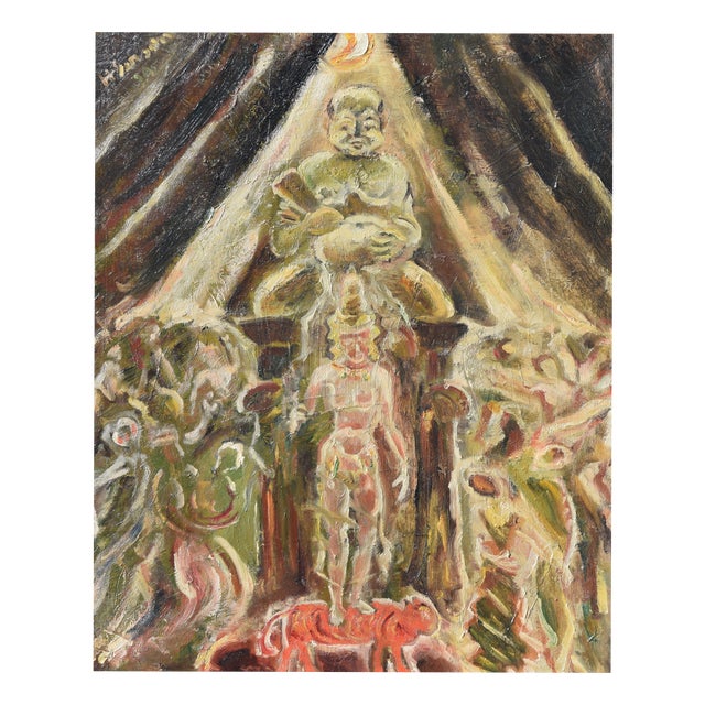 Hans Gerson, Asian Scene, 1920, Oil on Canvas For Sale