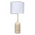 Jamie Young Holt Table Lamp in Travertine For Sale