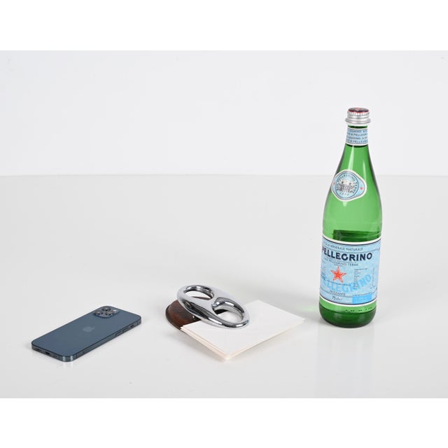 Paper Clip in Leather and Steel by Franzi, Italy, 1970s For Sale - Image 15 of 18