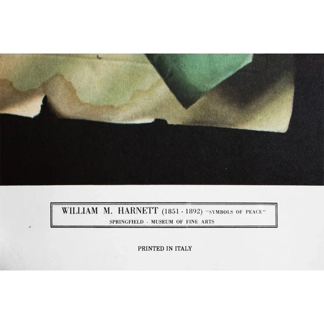Celadon XL After William M. Harnett "Symbols of Peace", Vintage Poster For Sale - Image 8 of 13