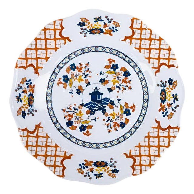 Blooming Sunset Pagoda Melamine Salad Plates, Set of 4 For Sale