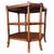 Palm Beach Regency Octagonal 3-Tier Faux Bamboo Side Table With Woven Rattan & Glass For Sale In San Diego - Image 6 of 10