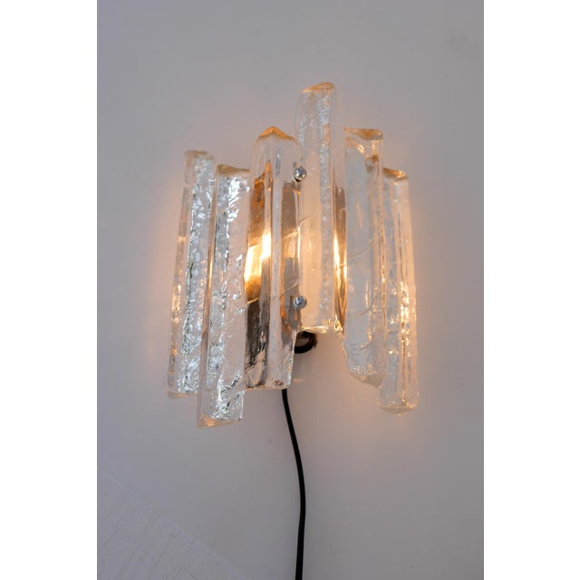 German Glass Wall Sconce from Fischer Leuchten, 1970s For Sale - Image 12 of 13
