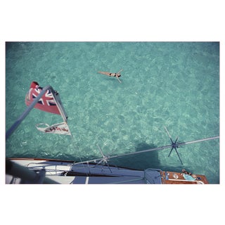 Slim Aarons, Swimming in Bermuda, Estate Stamped Photographic Print For Sale