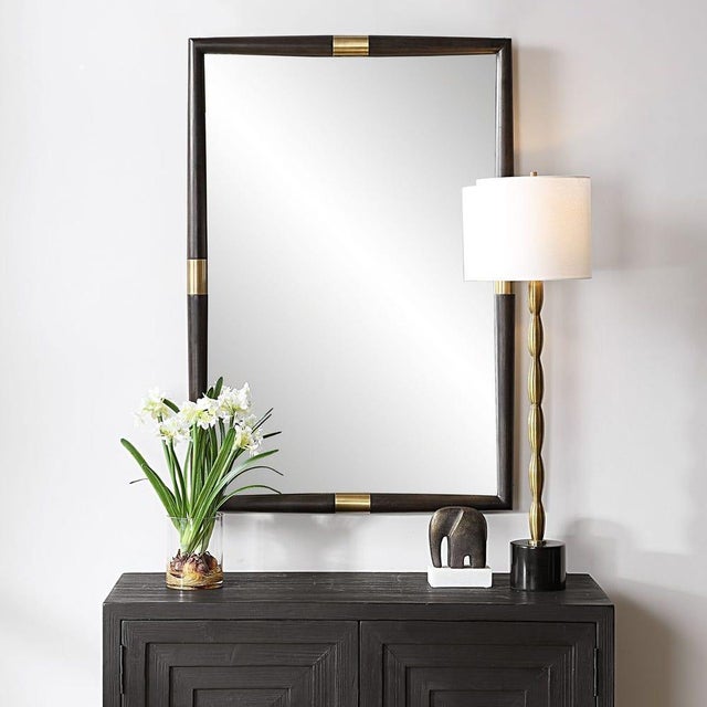 Not Yet Made - Made To Order Contemporary Sleek Deco Mirror For Sale - Image 5 of 5