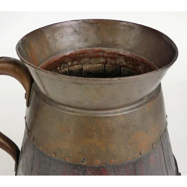 English Antique European Oak and Copper Handled Peat Bucket For Sale - Image 3 of 10