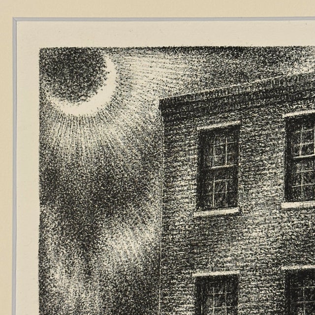 Richard Hood (1910-1995) - Futurist Man and the Moon, Signed (Etching, 1938)/Expressionist For Sale - Image 4 of 5