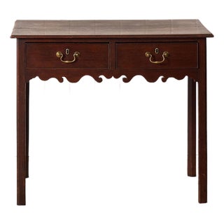 18th Century Two Drawer Oak Lowboy For Sale