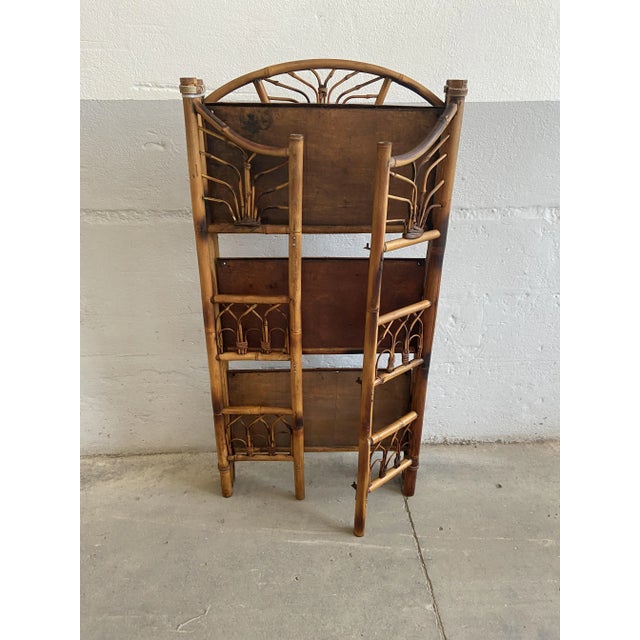 Mid-Century French Bamboo and Rattan Shelf, 1950s For Sale - Image 14 of 16