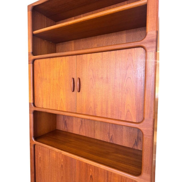 1970s Mid-Century Modern Danish Teak Cabinet with Tambour Doors from Dyrlund, 1974 For Sale - Image 5 of 11