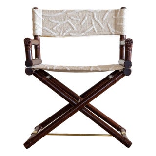 1970's McGuire Director's X-Chair For Sale