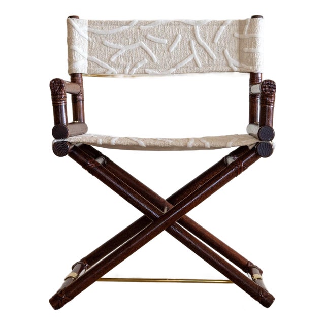 1970's McGuire Director's X-Chair For Sale