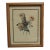 Vintage Framed Floral Printed Bouquet in Wood Frame For Sale