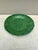 English Green Majolica Leaves Plate circa 1880.