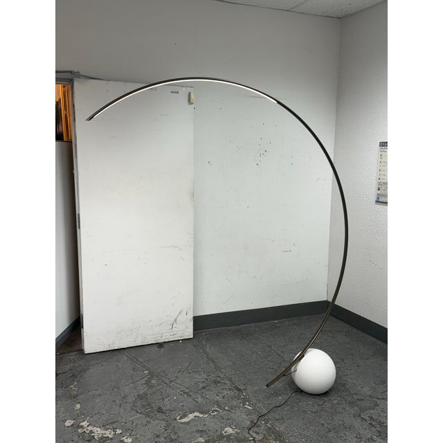 Metal Bontempi Circle Modern Arc Floor Lamp For Sale - Image 7 of 12