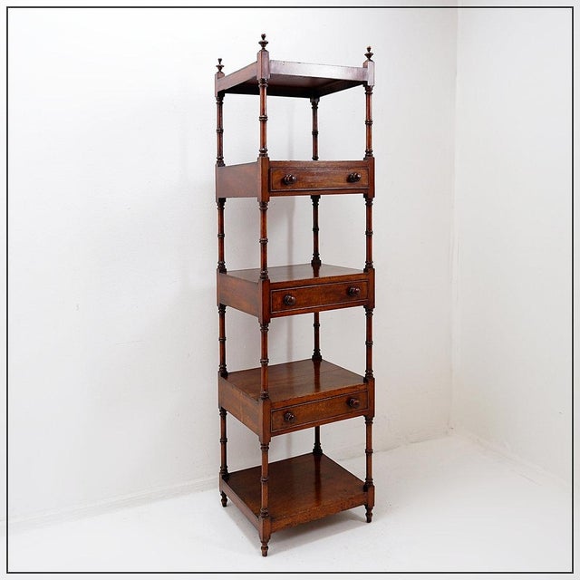 English Mahogany Whatnot Shelf, 1950s For Sale - Image 13 of 13