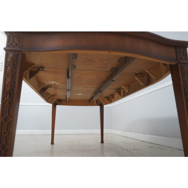 Henredon Chippendale Mahogany Dining Room Breakfast Table For Sale - Image 17 of 18