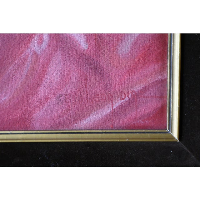 A signed original still life identified as the work of Jorge Sepulveda Diaz, depicting United States Marine Corps...