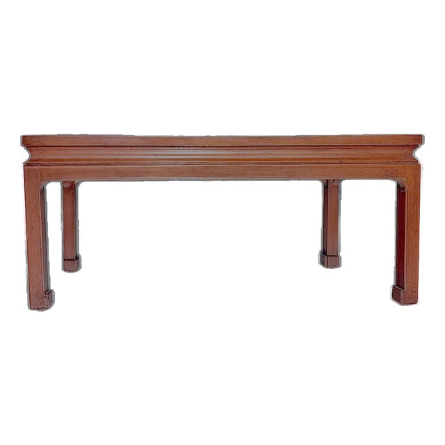 Vintage Red Chinoiserie Style Coffee Table For Sale