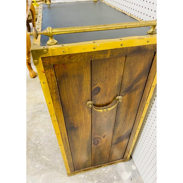 Rustic Vintage Rustic Stained Glass Two Door Cabinet by Habersham. For Sale - Image 3 of 12